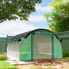 Walk-in Tunnel Greenhouse, Plant Hot House with Sunshade Net, Roll-up Mesh Sidewalls, 2 Doors, 6.6' x 10' x 6.5' , Green