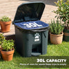 Dog Poop Outdoor Garbage Bin, 8 Gal Pet Waste Garbage Can with Lid and Pedal, Waterproof Plastic Trash Can, Dark Grey