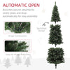 6ft Artificial Pencil Christmas Tree with 618 Branches, Pinecones, Metal Stand, Realistic Xmas Tree for Home