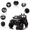 12V Battery Powered Kids Ride On Car Off Road Truck Toy w/ Parent Remote, Black