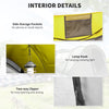 4 Person Camping Tent, Easy Pop Up Tent with Doors, Windows and Carry Bag, Automatic Setup Tent for Hiking, Yellow
