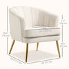 Fabric Armchair, Modern Accent Chair with Gold Metal Legs for Living Room, Bedroom, Home Office