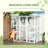 Large Outdoor Catio Enclosure, Wooden Cat Patio with 6 Balanced Platforms and Asphalt Roof, 70.9