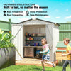 6.5' x 4' Outdoor Storage Shed, Metal Garden Shed with Lockable Double Doors, 4 Vents, White
