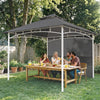 10' x 10' Patio Gazebo, Double Roof Outdoor Gazebo Canopy Shelter with Storage, Hook, Metal Frame
