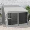 10' x 10' Wall Pergola, Outdoor Gazebo with 2 Curtains and 2 Nettings, UV Resistant, for Patio, Deck