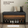 Shoe Storage with Seat, Upholstered Hallway Bench, Shoe Bench with Flip Top and Hidden Space for 4 Pairs of Shoes
