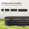 6.4 x 2 x 1ft Galvanized Raised Garden Bed Kit, Metal Planter Box with Safety Edging, Dark Grey