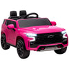 Licensed Chevrolet Tahoe Kids Ride on Car, 12V 7AH Toddler Electric Car with Parent Remote Control, 3 Speeds, Spring Suspension, LED Light, Horn, Music, Pink
