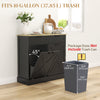10 Gallon Hidden Garbage Bin Cabinet, Tilt Out Trash Cabinet w/ 2 Drawers, Freestanding Kitchen Island