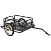 Folding Bicycle Cargo Trailer Utility Bike Cart Travel Luggage Carrier Garden Patio Tool New, Black