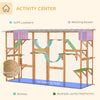 Large Outdoor Catio with Condos, Platforms, Doors, Ladders, Weather-Resistant Roof, Orange