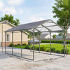 10 x 15ft Metal Carport, Heavy-Duty Carport Canopy with Reinforced Steel Frame & Roof, All-Weather Protection