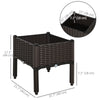 1 Piece Raised Garden Bed PP Raised Flower Bed Vegetable Herb Grow Box Stand Brown