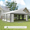 20' x 20' Heavy-duty Large Wedding Tent, Outdoor Carport Garage Party Tent, Patio Gazebo Canopy with Sidewall