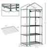 Portable Greenhouse with 4 Tier Shelves Outdoor Hot House, Steel Frame, PVC Cover, 28