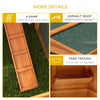 Wooden Rabbit Hutch Guinea Pig House with Removable Tray, Openable Roof, Trough, Run for Tortoises and Ferrets, Orange