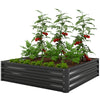 Raised Garden Bed Galvanized Steel Planter Box for Vegetables, Flowers, Herbs, Black