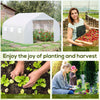11.5'x9.8'x6.6' Portable Walk-In Tunnel Greenhouse Garden Warm House - White