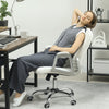 Vanity Office Chair, Velvet Computer Desk Chair with Swivel Wheels, Adjustable Height, Tilt Function, Off-White