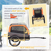 Dog Bike Trailer, Pet Cart Wagon Cart Carrier Attachment for Travel with 2 Doors, Large Wheels, Safety Flag