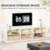TV Stand with Storage, Modern Entertainment Center with 3 Cabinets and 3 Open Shelves, for TVs up to 85