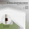 10' x 10' Pop-Up Canopy Tent with Sidewalls, Height-Adjustable, Carry Bag Included, for Outdoor, Garden, Patio, White