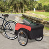 Bike Cargo Trailer Bicycle Luggage Carrier Cart with Cover Black Red