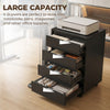 4 Drawer File Cabinet, Vertical Filing Cabinet with Wheels, Modern Printer Stand for Home Office, White