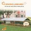 19.7' x 7.5' x 4.9' Outdoor Dog Kennel Dog Run with Waterproof, UV Resistant Cover for Medium Large Sized Dogs