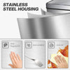 13.2 Gallon Sensor Can, Automatic Garbage Can with Soft-Close Lid, Fingerprint-Proof Stainless Steel, Silver