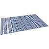 Reversible Outdoor Rug, Patio Floor Mat, 6' x 9' Plastic Rug for Backyard, Deck, Beach, Camping, Dark Blue and White
