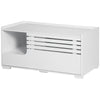 Hidden Cat Litter Box Furniture, Cat Litter Box Enclosure with Storage Compartments and Side Table Function, White