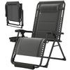 Zero Gravity Chair, Reclining Outdoor Lounger Chair with Cup Holder, 400 LBS Capacity, Dark Grey