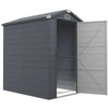 4.5' x 6' Plastic Garden Storage Shed with Latch Door, Vents, Sloped Roof