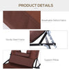 Adjustable Outdoor Lounge Chair, Garden Folding Chaise Lounge with Face Hole Reclining Tanning Chair Seat, Folding Camping Beach Lounging Bed w/ Support Pillow, Brown