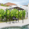 8' x 5' Hardtop Grill Gazebo Aluminium BBQ Canopy Gazebo Outdoor Canopy with Side Shelves