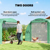 Walk-in Tunnel Greenhouse with 2 Support Rods, Mesh Door, Plant Hot House with PE Cover, 20'x10'x7', Green