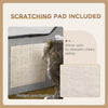 Large Cat Bed for Indoor, Cat House Hideaway with Soft Cushion, Scratching Pad, Dangling Ball, Dual Entrances, Grey