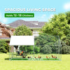 Metal Chicken Coop Run w/ Waterproof Cover, Nesting Box, Roosting Bars, for Outdoor Backyard, 9.8 x 13.1 x 6.4 ft