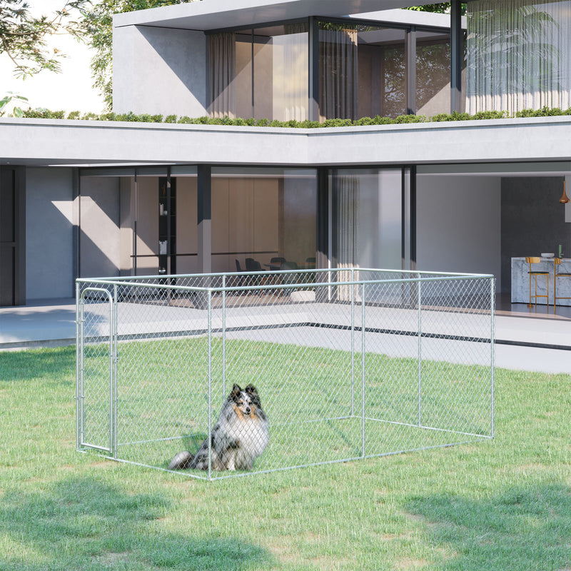 99 Sq. Ft. Dog Playpen Outdoor with Galvanized Steel Frame, for Small and Medium Dogs, 13.1' x 7.5' x 6'