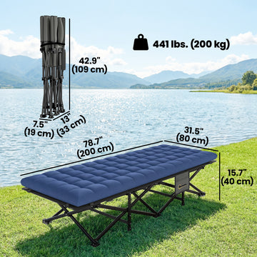 Camping Cot with Soft Pad, 32