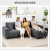 Sectional Couch with Integrated Seat, 3 Seater L-Shaped Sofa with Changeable Chaise, Spring Cushion, 2 Pillows