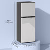 Double Door Mini Fridge with Freezer, 4.6 Cu.Ft Small Refrigerator with Thermostat, Shelves, Reversible Door