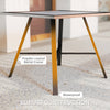 Small Outdoor Side Table, Patio Side Table with SPC Tabletop for Garden, Patio, Lawn, Grey