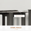 Extendable Dining Table, Expandable Kitchen Table for Small Spaces, Seats up to 6 People, Dark, Grey