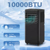 8000 BTU Portable 4-in-1 Air Conditioner with Cool, Dehumidifier, Fan, Sleep, WiFi Voice Remote Control, Black