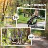 2 Seat Bike Trailer for Kids 2-in-1 Double Baby Stroller with Handbrake, Rubber Wheels, 5 Point Harness, Waterproof Cover, Storage Bag, Reflectors