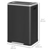 2 x 20 Liter Garbage Bin, Stainless Steel Garbage Can with Soft-Close Lid and Removable Inner Buckets, Black