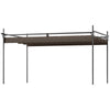 10' x 10' Outdoor Gazebo, UPF30+ Retractable Pergola Canopy, Free Standing Metal Pergola Kit, Brown